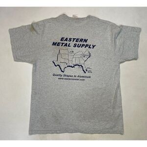 VINTAGE EMS Eastern Metal Supply Graphic Pocket T-shirt Men Large Gray